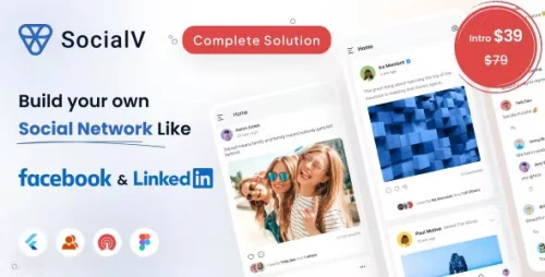 SocialV - Social Media App in Flutter with WordPress backend