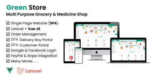 Green Store - Laravel & VUE Single Page Grocery Shop