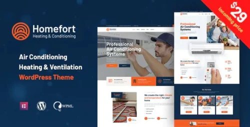 Homefort - Air Conditioning & Heating WordPress Theme + RTL