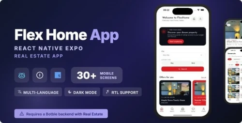 Flex Home | React Native Real Estate Mobile App