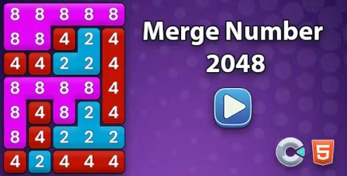 Merge Number 2048 - Html5 (Construct3)