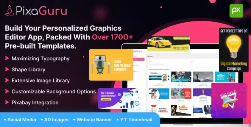 PixaGuru - SAAS Platform to Create Graphics, Images, Social Media Posts, Ads, Banners, & Stories
