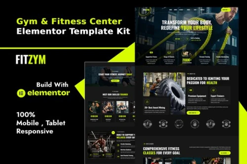 Fitzym - Gym & Fitness Center Elementor Template Kit