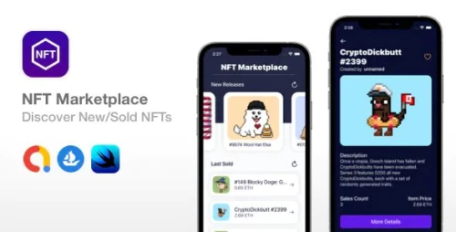 NFT Marketplace - SwiftUI + Widget - Discover New NFTs