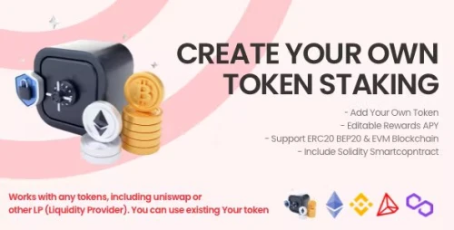 Staking Crypto with Lock Period - Token Staking Investment, Tokens BEP20 ERC20 Support