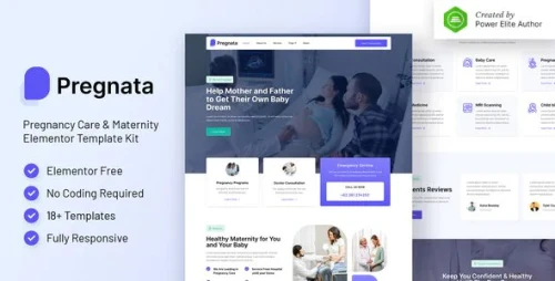 Pregnata – Pregnancy Care & Obstetrician Elementor Template Kit