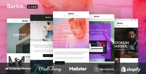 Sartre - Responsive Email Toolkit: 120+ Sections + MailChimp + Mailster + Shopify Notifications