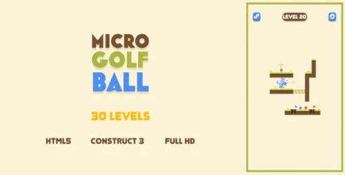 Micro Golf Ball - HTML5 Game (Construct3)