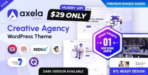 Axela - Creative Agency &amp; Portfolio WordPress Theme