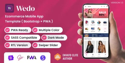 Wedo - Ecommerce Mobile App Bootstrap Template