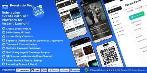 Eventmie Pro 3.0 - Event Ticket Selling & Management Multi-vendor Platform | Create Event with AI