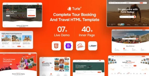 Turie – Travel & Tour Booking HTML Template