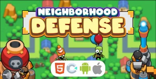 Neighborhood Defense - HTML 5 Game - Construct 3