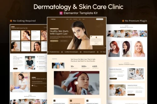 Velinae – Dermatology & Skin Care Elementor Template Kit