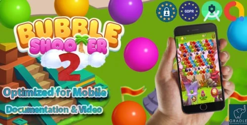 BUBBLE SHOOTER V2 (Admob + GDPR + Android Studio)