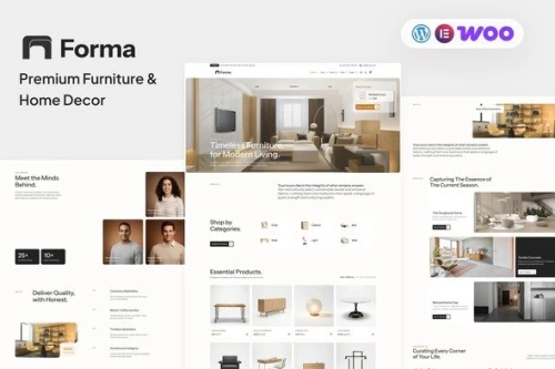 Forma - Home Furniture WooCommerce Elementor Pro Template Kit