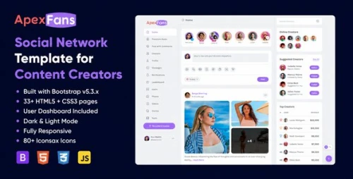ApexFans | Social Network Template for Content Creators