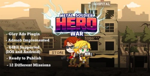 Metal Soldier Hero War - Complete Unity Template