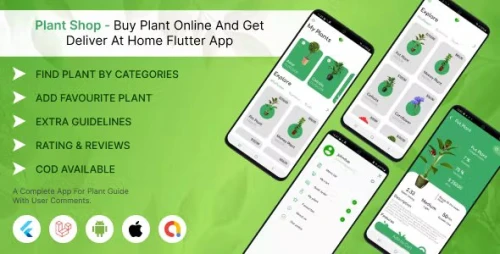 Plant Delivery website & flutter application with delivery boy in flutter