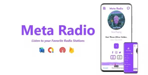 Meta Radio - Two Station Radio App | ADMOB, FIREBASE, ONESIGNAL