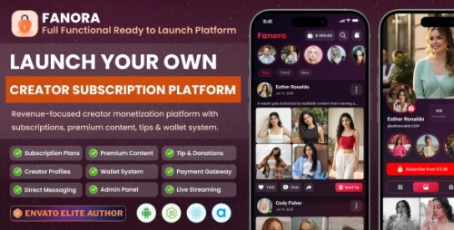 Fanora - Creator Subscription Platform Flutter App