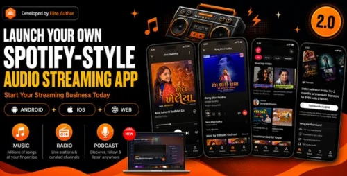 DTRadio – Spotify Clone Flutter App for Music, Radio, Podcasts & Live Events (iOS & Android)
