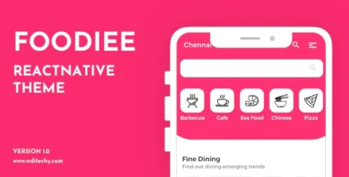 Foodiee React Native Restaurant Theme/Templates