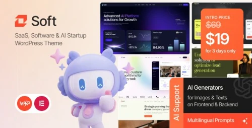 Soft - SaaS, Software & AI Startup WordPress Theme