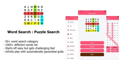 Word Search : Puzzle Search - Swift - Admob - Ready To Submit