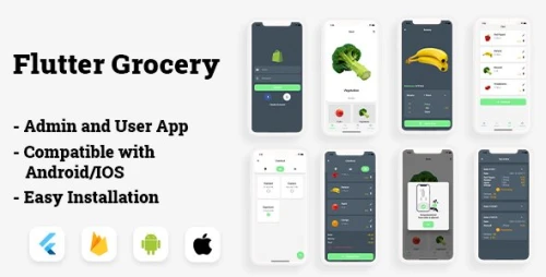Flutter Grocery - Full Android + iOS eCommerce App (Flutter 2.0 Supported)