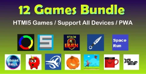 12 Games Bundle - HTML5 Games
