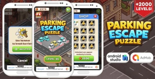 Parking Escape Puzzle - Puzzle Game Android Studio Project with AdMob Ads + Ready to Publish