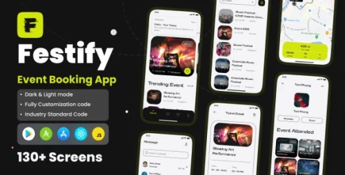 Festify - Event Booking App React Native CLI Ui Kit