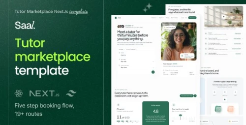 Saal — Tutor Marketplace React & Next.js Template