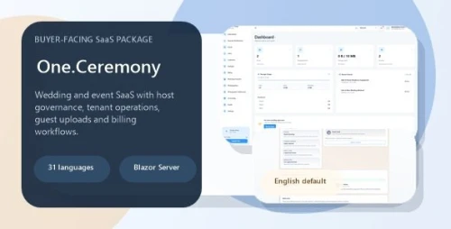 One.Ceremony - Multi-Tenant Wedding and Event SaaS for ASP.NET Core Blazor Server