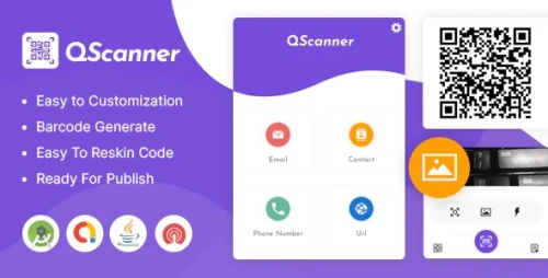 QScanner - Multipurpose QR Barcode Scanner & Generator - Admob - OneSignal Push Notification