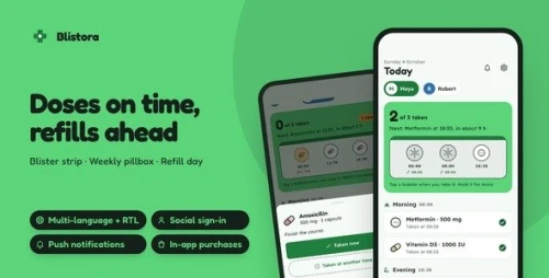 Blistora | Flutter Medication Reminder and Refill Tracker App With Laravel Cloud Backup