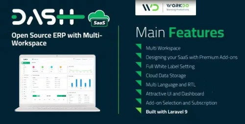 [73 Addons] WorkDo Dash SaaS – Open Source ERP with Multi-Workspace