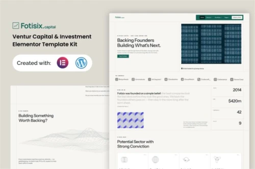 Fotisix - Venture Capital & Investment Elementor Template Kit