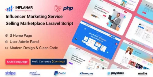 Inflanar - Influencer Marketing Service Selling Marketplace Laravel Script