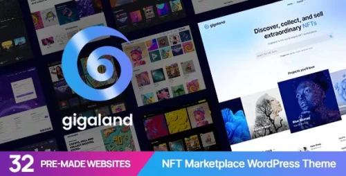 Gigaland - NFT Marketplace WordPress Theme