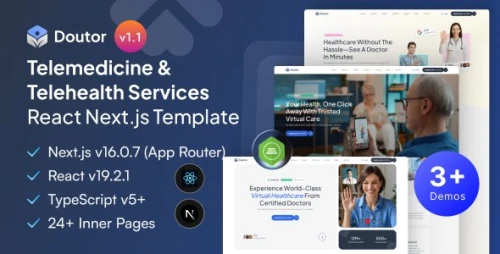 Doutor – React Nextjs Telemedicine Doctor & Medical Template