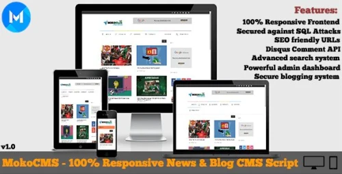 MokoCMS - Responsive News and Blog Portal CMS Script