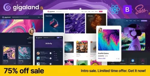 Gigaland - NFT Marketplace React Js Template
