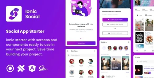 Ionic Social - Ionic 5 - Angular - UI Theme - Template App - Starter App & Components