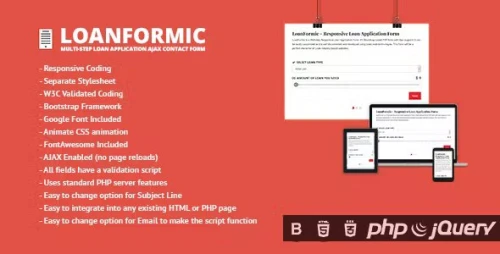 LoanFormic - Multi-step Loan Application Ajax Contact Form