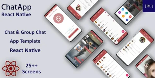 Chat & Group Chat App Template React Native - Whatsapp Clone React Native Template - ChatApp