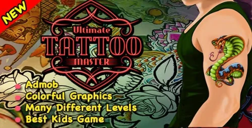 Best Tattoo Master Game For Kids + Ready For Publish + Android Studio