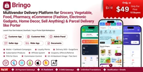 Bringo | Multi Module Multivendor Delivery Platform