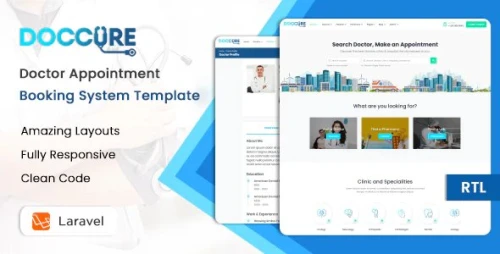 Doccure - Doctor Appointment Booking Management Directory System Template (Practo Clone) (Laravel)